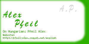 alex pfeil business card